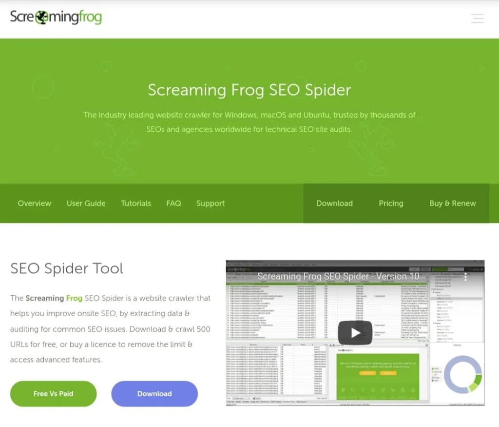 Screaming Frog SEO Spider